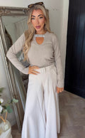 Michelle mink diamanté top (size 8-16)
