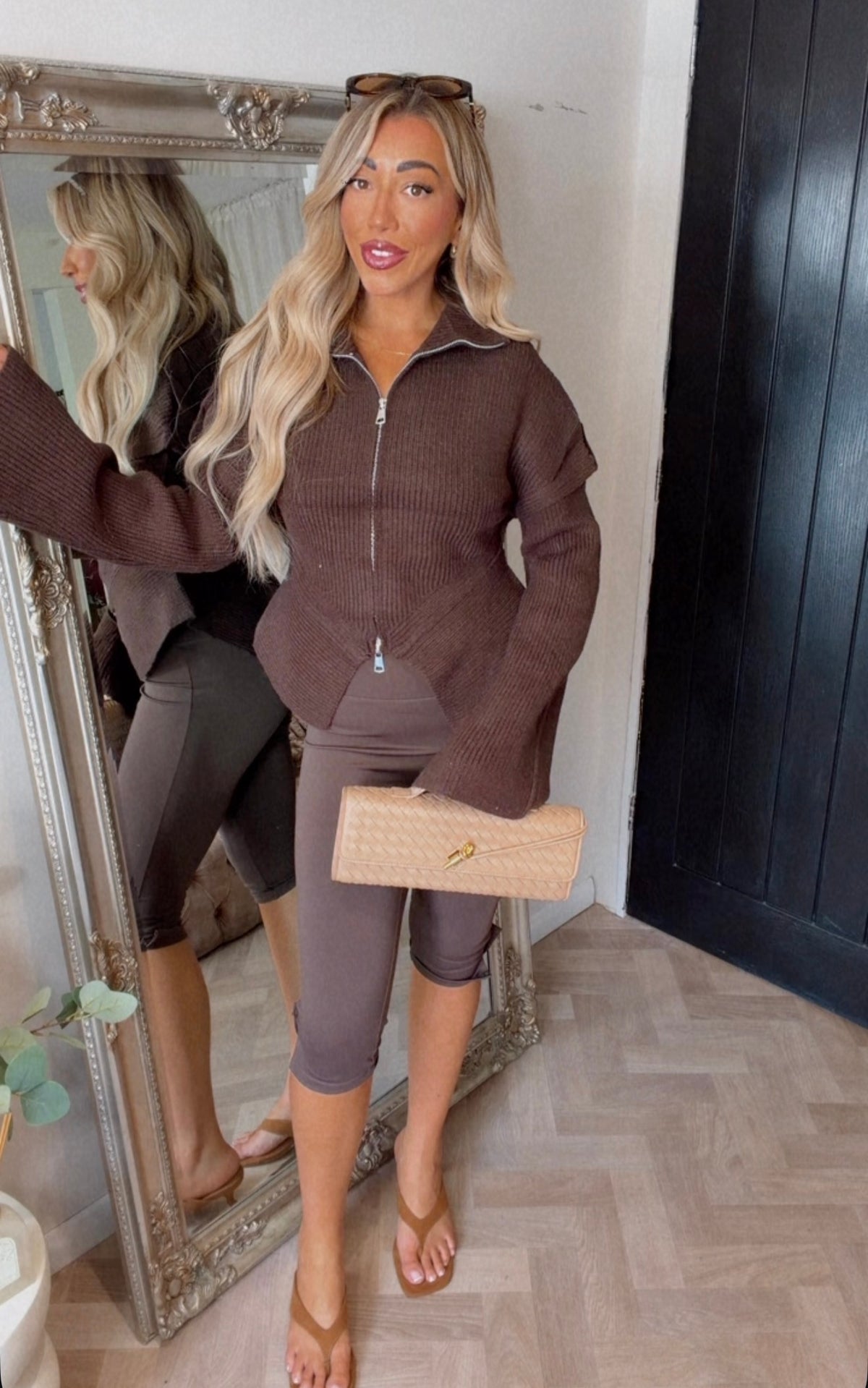 Maddie zip up bell sleeve jumper