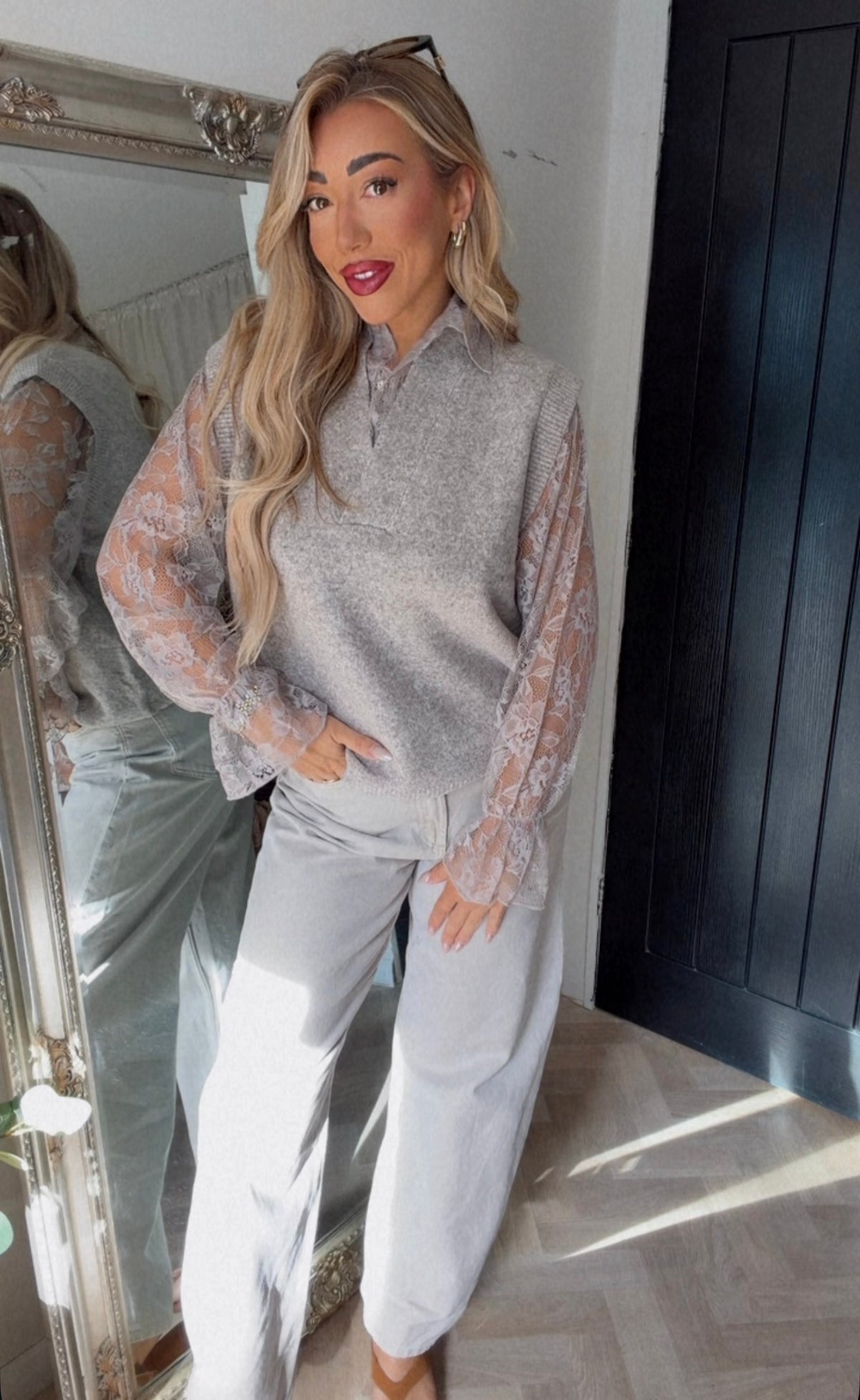 Lace collar jumper (size 8-18)