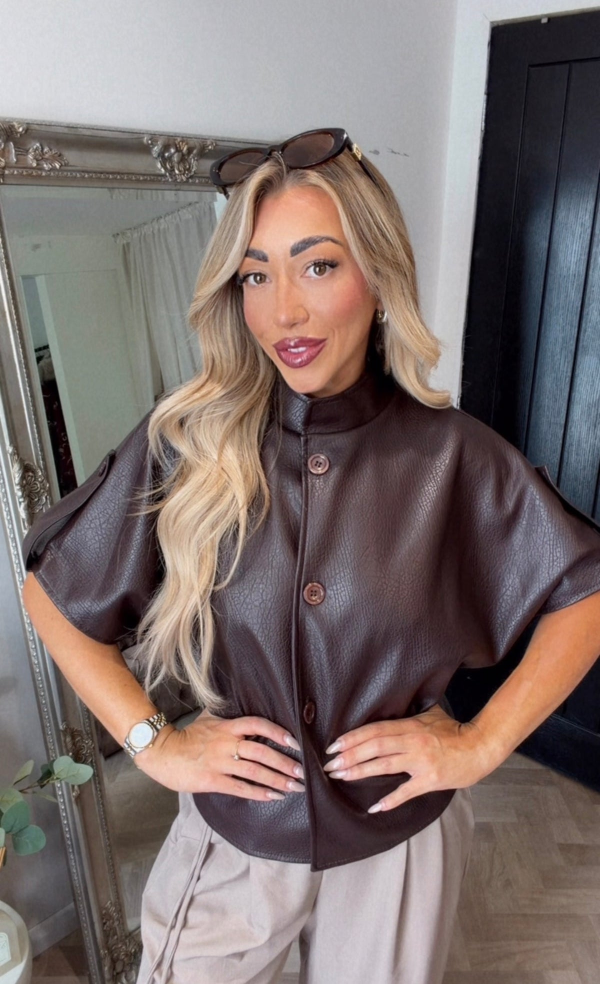 Pu leather wind breaker  (size 8-18)
