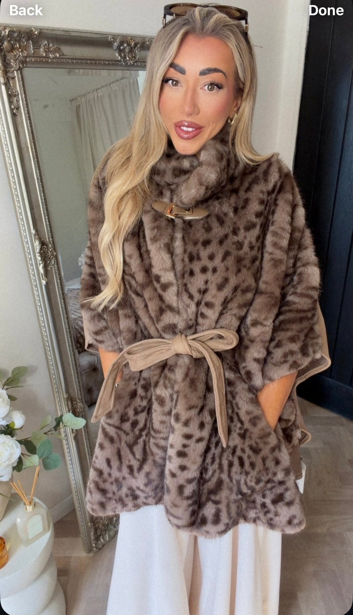 Leopard print cape (one size fits all)