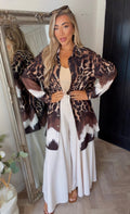 Larna Leopard long shirt (size 12-22)