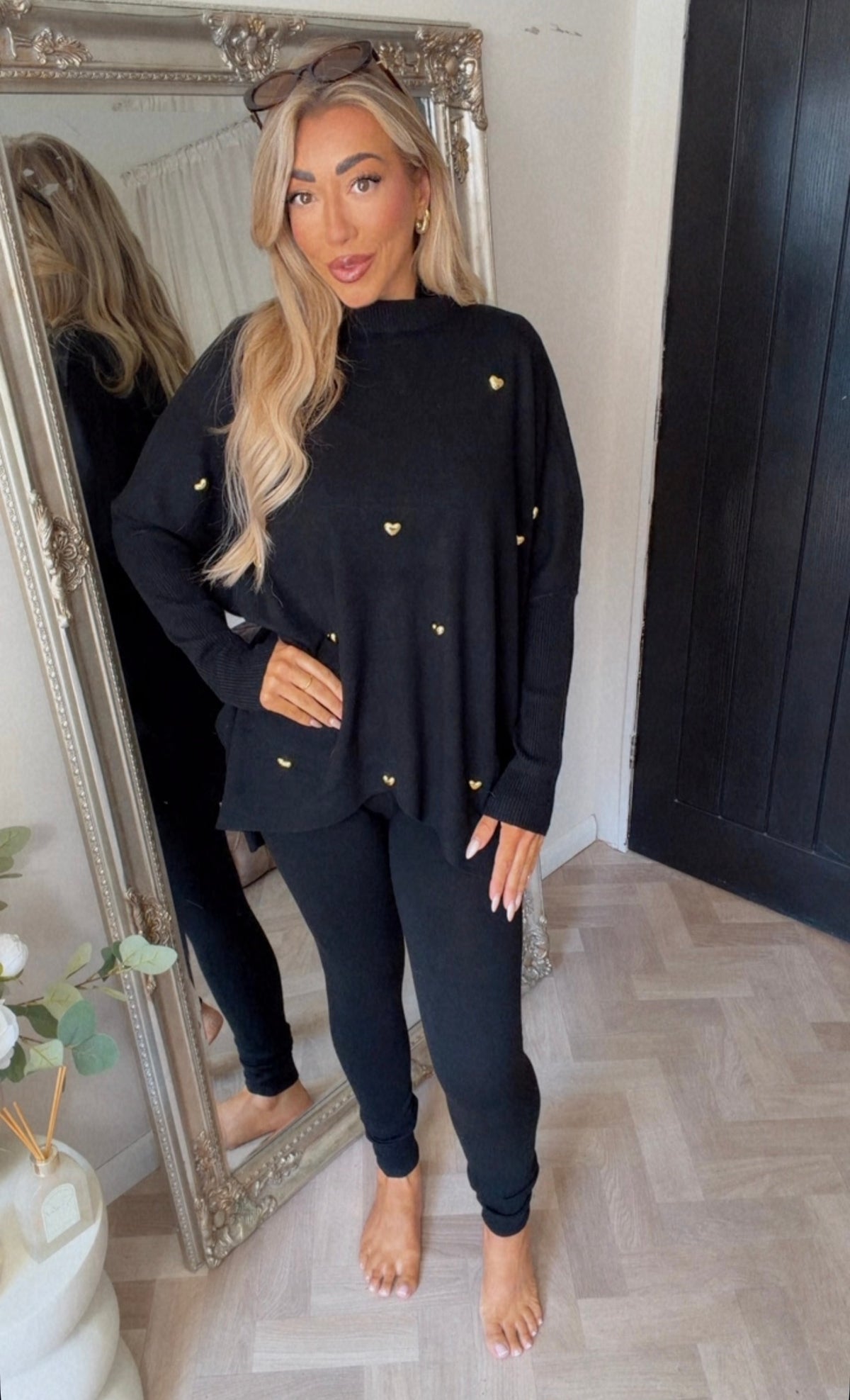 Hetty black heart co-ord (size 8-20)