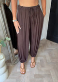 Brown viscous cuffed tousers (size 8-22)