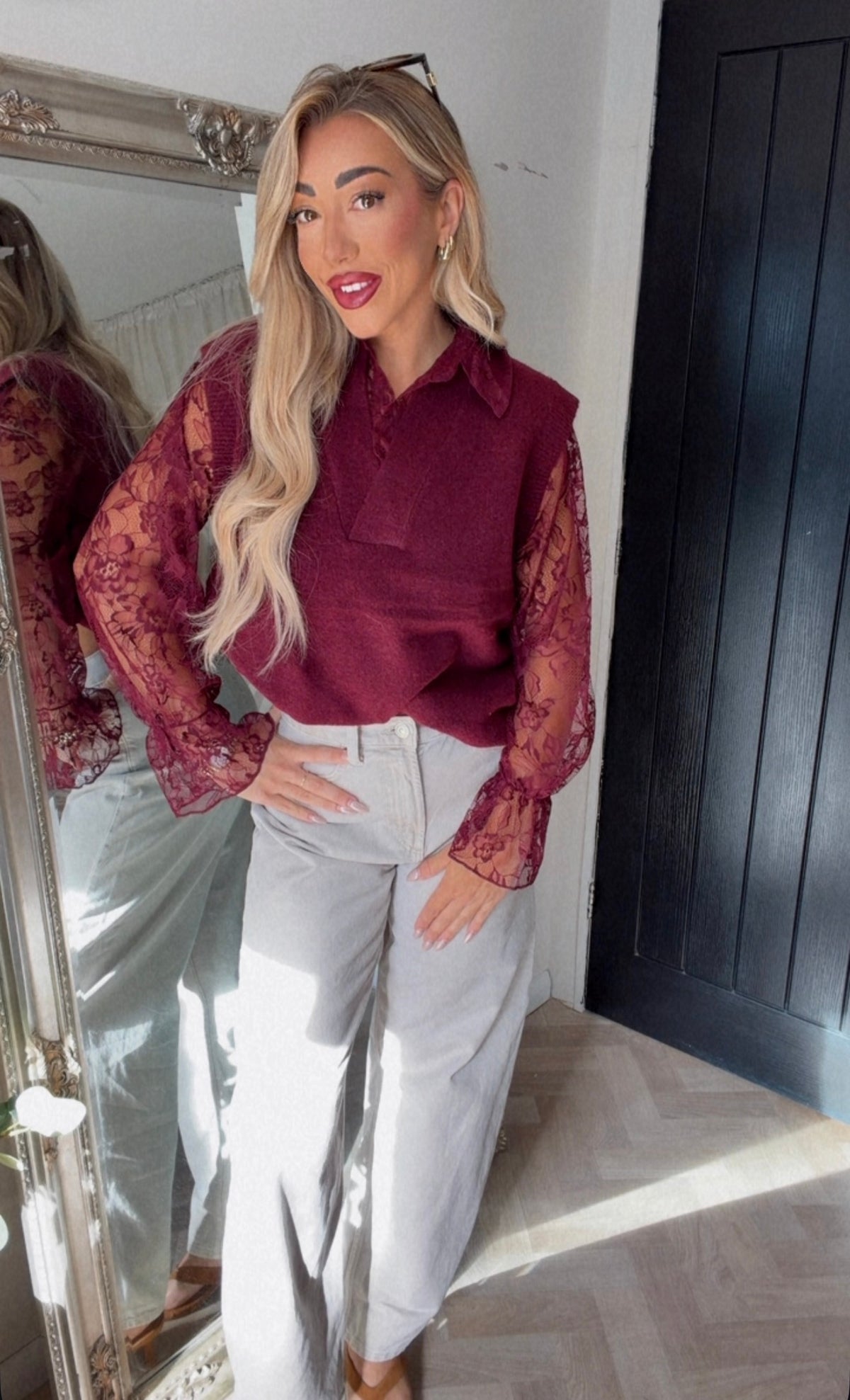 Lace collar jumper (size 8-18)