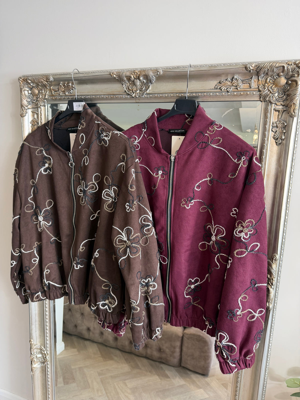 Blossom embroidery zip up jacket (size 8-18)