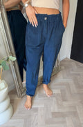 Navy corduroy trousers (size 10-20)