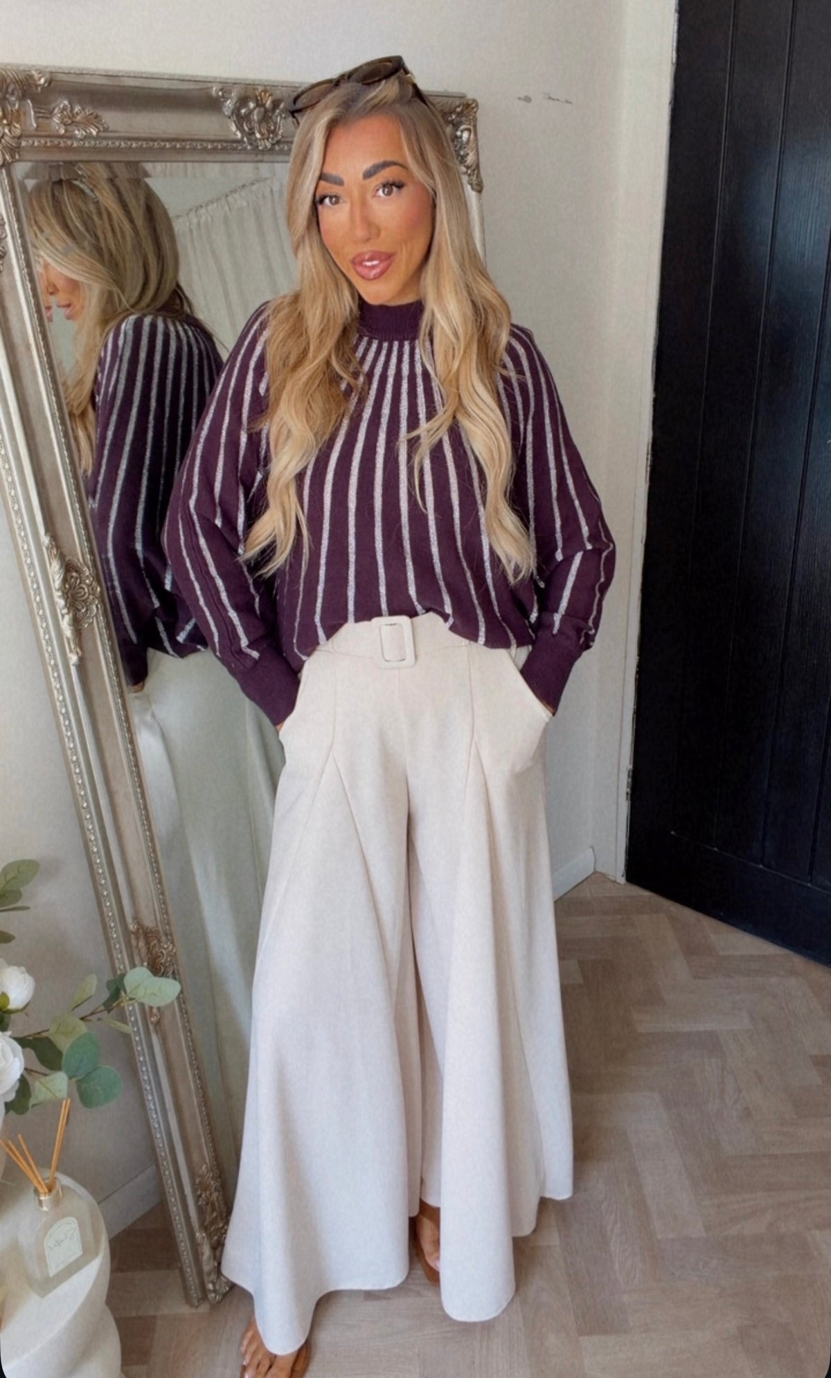 Dolce silver strip jumper (8-20)