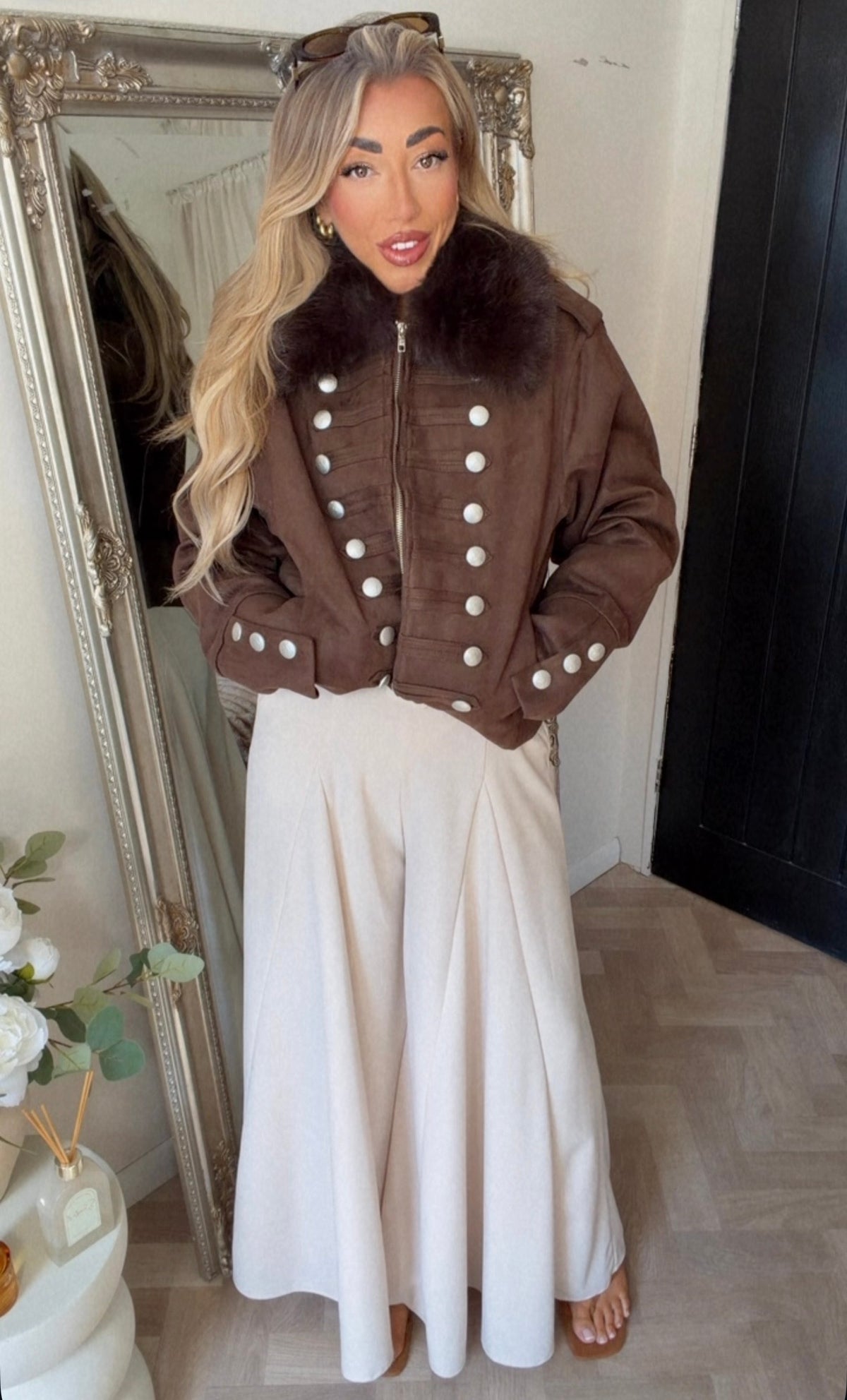 Military fur jacket (size 8-12)
