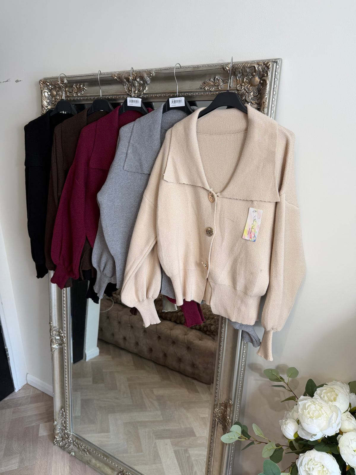 Big collar gold buttons jumper (size 8-20)