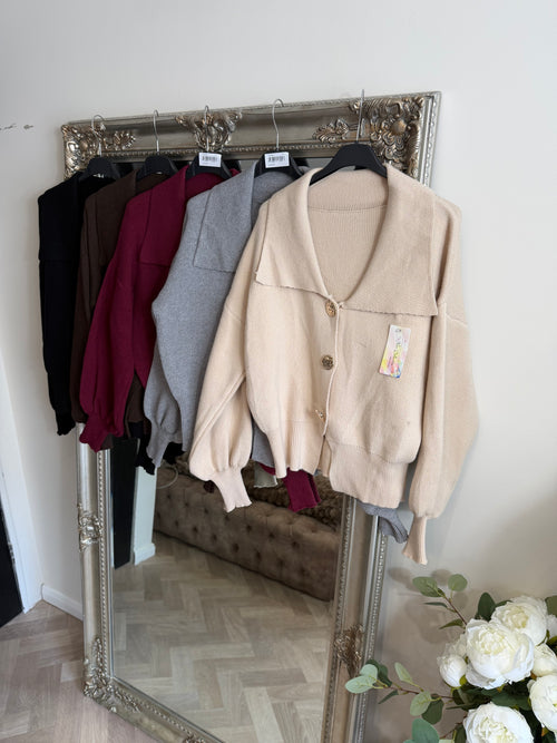 Big collar gold buttons jumper (size 8-20)